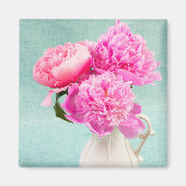 Pioenen in de pitcher van een boer magneet (Voorkant)