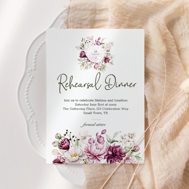 Pioenen Roze Bourgondië Bloemen repetitie diner (Creator heeft geüpload)