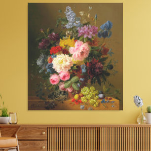 Pioenen, tulpen, Rozen en irissen – A. Bloemers Canvas Afdruk