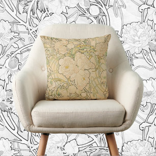 Pioenen van Alphonse Mucha,  Art Nouveau Kussen