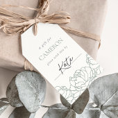 pioenentuin | Sage Green Bloemen Display Douche Cadeaulabel