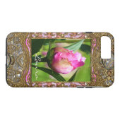 Pioenknop Monogram Meisjesachtig VII Case-Mate iPhone Case (Achterkant (Horizontaal))
