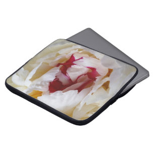 Pioenroos bloembladeren laptop sleeve