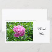 Pioenroos - Dank je wel Bedankkaart (Voorkant / Achterkant)