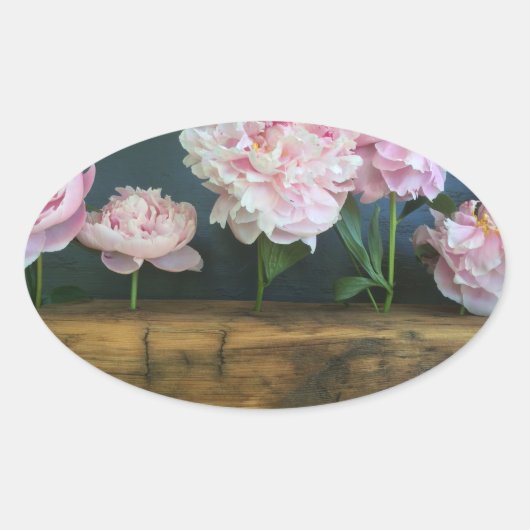 Pioenroos sticker (Voorkant)