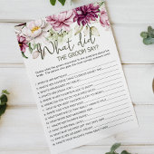 Pioenroze bloemspel zou de bruidegom zeggen flyer