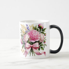 Pioenroze Boeket Mok, Elegante Bloem Coffee Cup Magische Mok