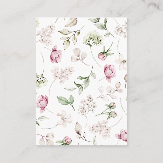 Pioenroze bordeaux bloemenbruiloft informatiekaartje (Achterkant)