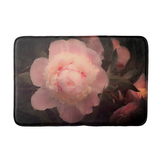 Pioenroze pioenbloemen Natuur Badmat (Voorkant)