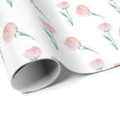 Pioenrozen Alsjeblieft Pretty Preppy Roze Cadeaupapier (Rol Hoek)