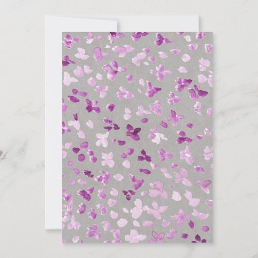 Pioenrozen & Bunny Verjaardagsfeest Uitnodiging (Achterkant)