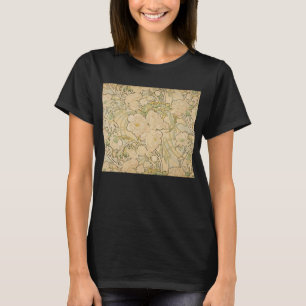 Pioenrozen door Alphonse Mucha, Vintage Art Nouvea T-shirt