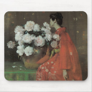 Pioenrozen door William Merritt Chase, Vintage Fin Muismat