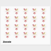 Pioenrozen en Hortensia Hart Stickers (Vel)