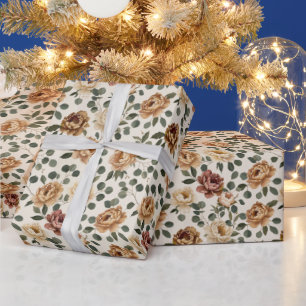 Pioenrozen & Eucalyptus in Warm Gesofisticeerd Neu Cadeaupapier