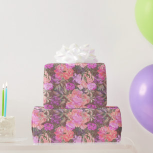 Pioenrozen roze roos bloemen bloem tuin boeket cadeaupapier