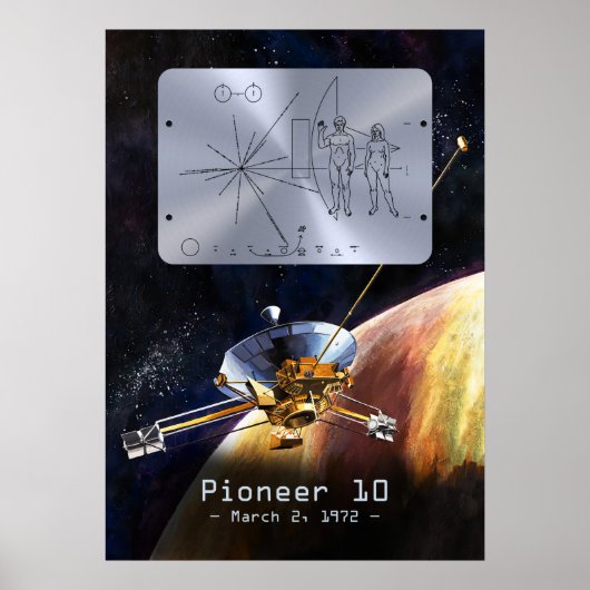 Pioneer 10 plaque - Poster (Devant)