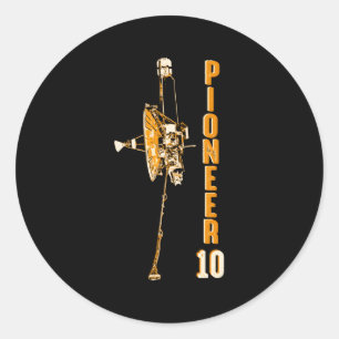 Pioneer 10 ruimtesonde planeet Jupiter zonnestelse Ronde Sticker