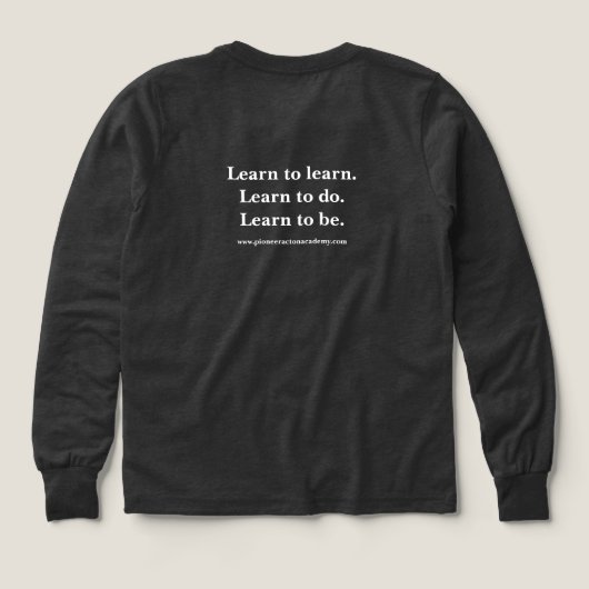 Pioneer Acton Academy Girls Tri-Blend Long Sleeve (Motif dos)