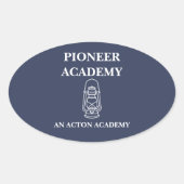 Pioneer Acton Academy Oval Sticker (Voorkant)