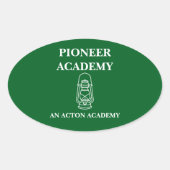Pioneer Acton Academy Sticker ovale (Devant)
