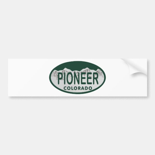 Pioneer Colorado-licentievalovaal Bumpersticker (Voorkant)