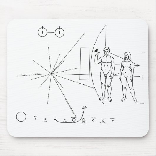 Pioneer Plaque Muismat (Voorkant)