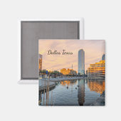 Pioneer Plaza Pond Matin Magnet Carré (Recto/Verso)