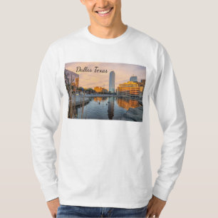 Pioneer Plaza Pond Morning Mannen Shirt met lange 