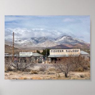 Pioneer Salon & Goodspringen General Store-Winter Poster