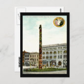 Pioneer Square, Seattle 1908 Vintage Briefkaart (Voorkant / Achterkant)