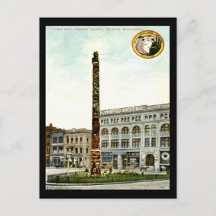 Pioneer Square, Seattle 1908 Vintage Briefkaart