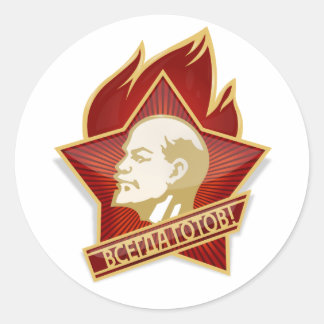 Pioneers Organisation Vladimir Lenin Socialist Ronde Sticker