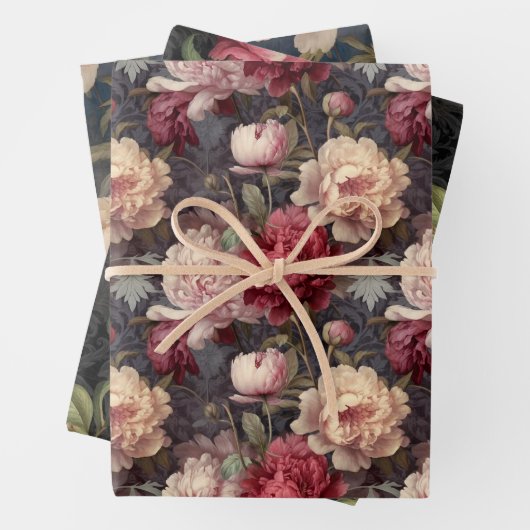 Pionies enveloppant du papier (En situation)