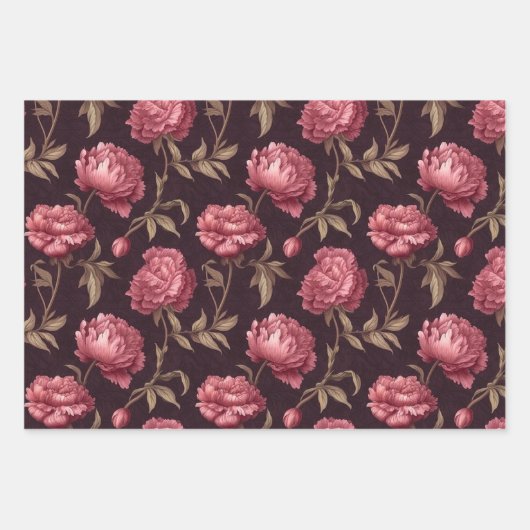 Pionies enveloppant du papier (Devant 2)