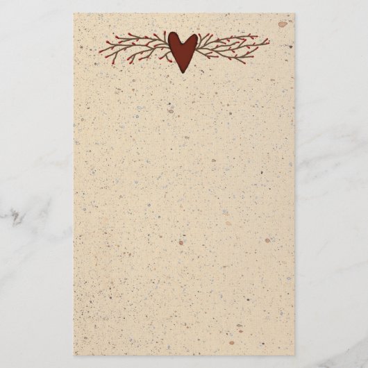 Pip Berry Heart Stationery Briefpapier (Voorkant)