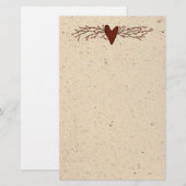 Pip Berry Heart Stationery Briefpapier (Voorkant / Achterkant)