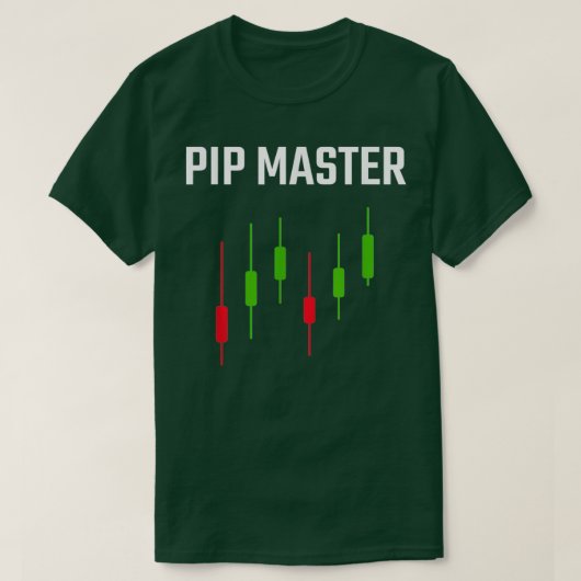 Pip Master Funny Forex Candlestick Trading T-shirt (Design voorkant)