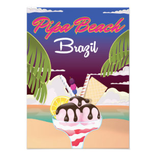 Pipa Beach Brazilië Vakantieposter Foto Afdruk