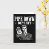 Pipe Down Dip Funny Correction Guy Meme Kaart (Gele Bloem)