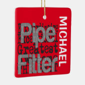 Pipe Fitter Extraordinaire CUSTOM Keramisch Ornament (Rechts)