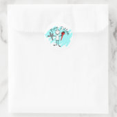 Pipe Fitter Stick Man Ronde Sticker (Tas)