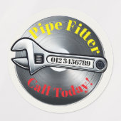 Pipe Fitter Sticker – Zakelijke Advertentie (Design 1)
