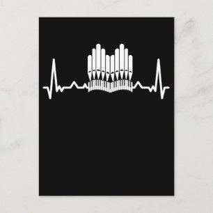 Pipe Organ Heartbeat Church Music Organist Briefkaart