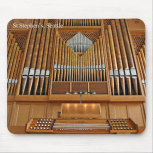 Pipe organ mousepad - St. Stephen's, Seattle Muismat