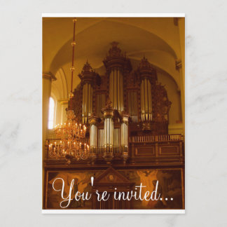 Pipe Organ-uitnodiging Kaart