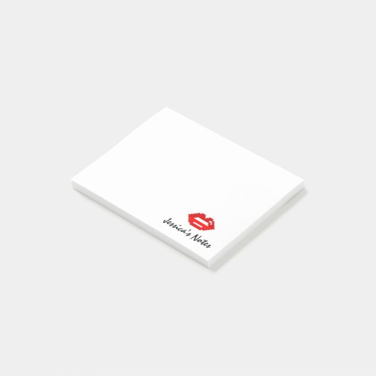 Pipe rouge personnalisée baiser Post-it® (Incliné)