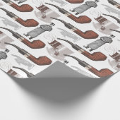 Pipe Smoker Gentleman met Top Hat  Cadeaupapier (Hoek)