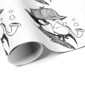 Pipe Smoking Detective Cadeaupapier (Rol Hoek)