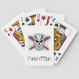 Pipefitter Skull Design Speelkaarten